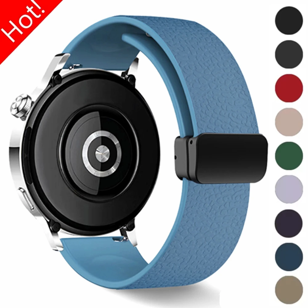 

Силиконовый магнитный ремешок 22 20 мм для Amazfit Active/Active 2/Balance 2/GTR4 GTS3 4, мини-спортивный браслет-петля Amazfit Bip 6 5, ремешок