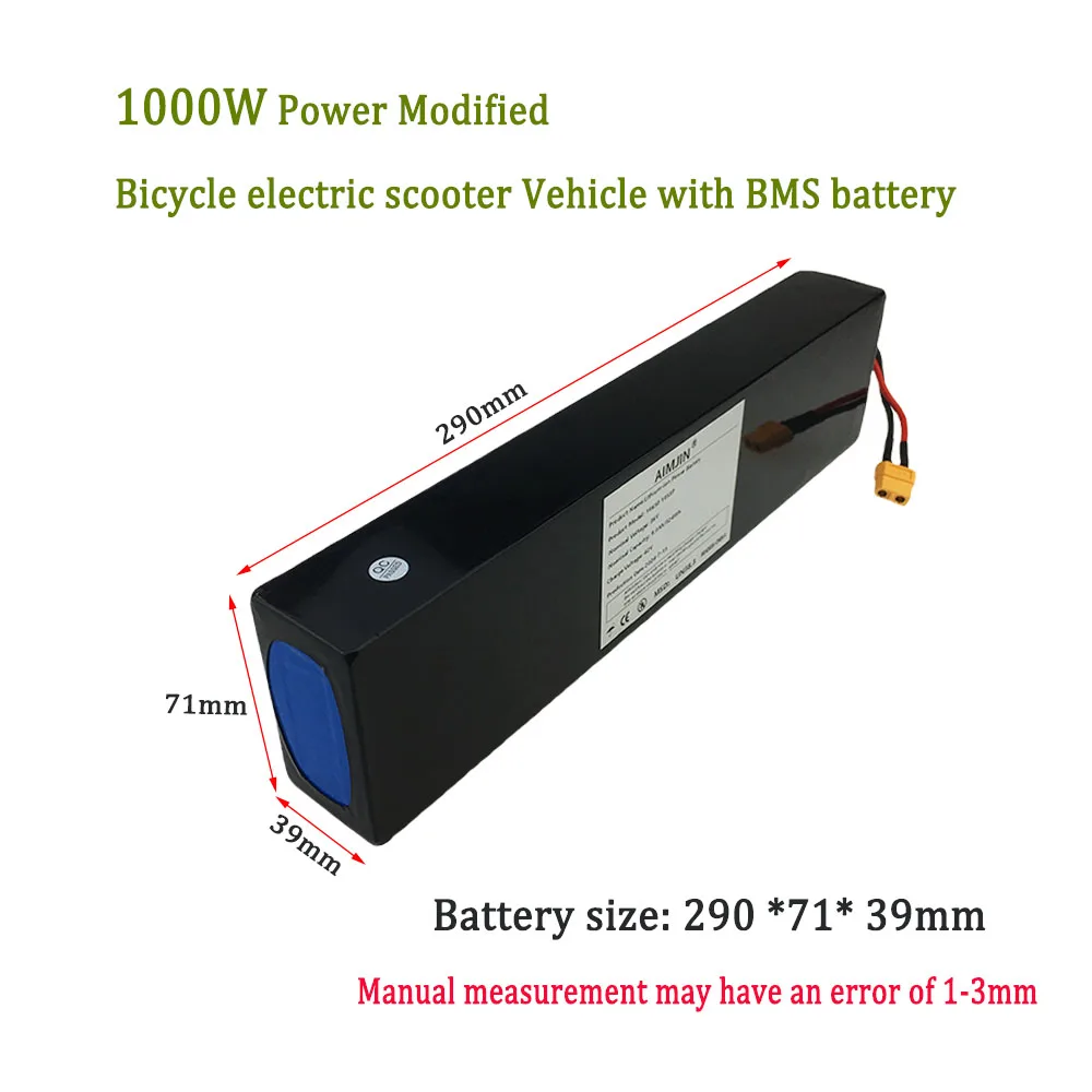 36V 9000mAh 10S3P 18650 Rechargeable Li-ion Battery pack 500W, Suitable for Kugoo S1, S2, S3 Scooters Built-in BMS with charger