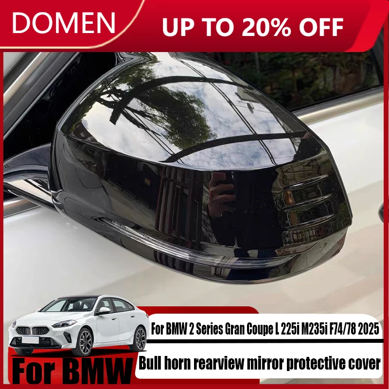 

For BMW 2 Series Gran Coupe L 225i M235i F74/78 2025 bull horn rearview mirror protective cover car exterior modification parts