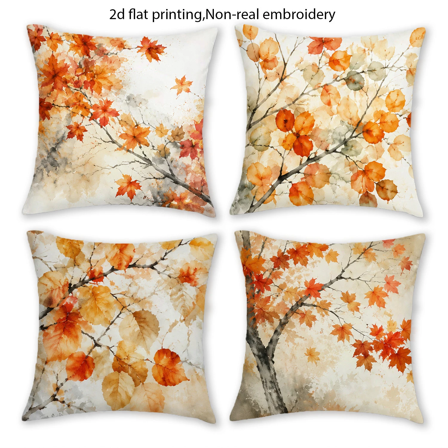 4PCS Halloween Spooky Season Throw Pillow Covers, Vintage Ghost Cat Skeleton Witchy Home Decorative Cushion Cases