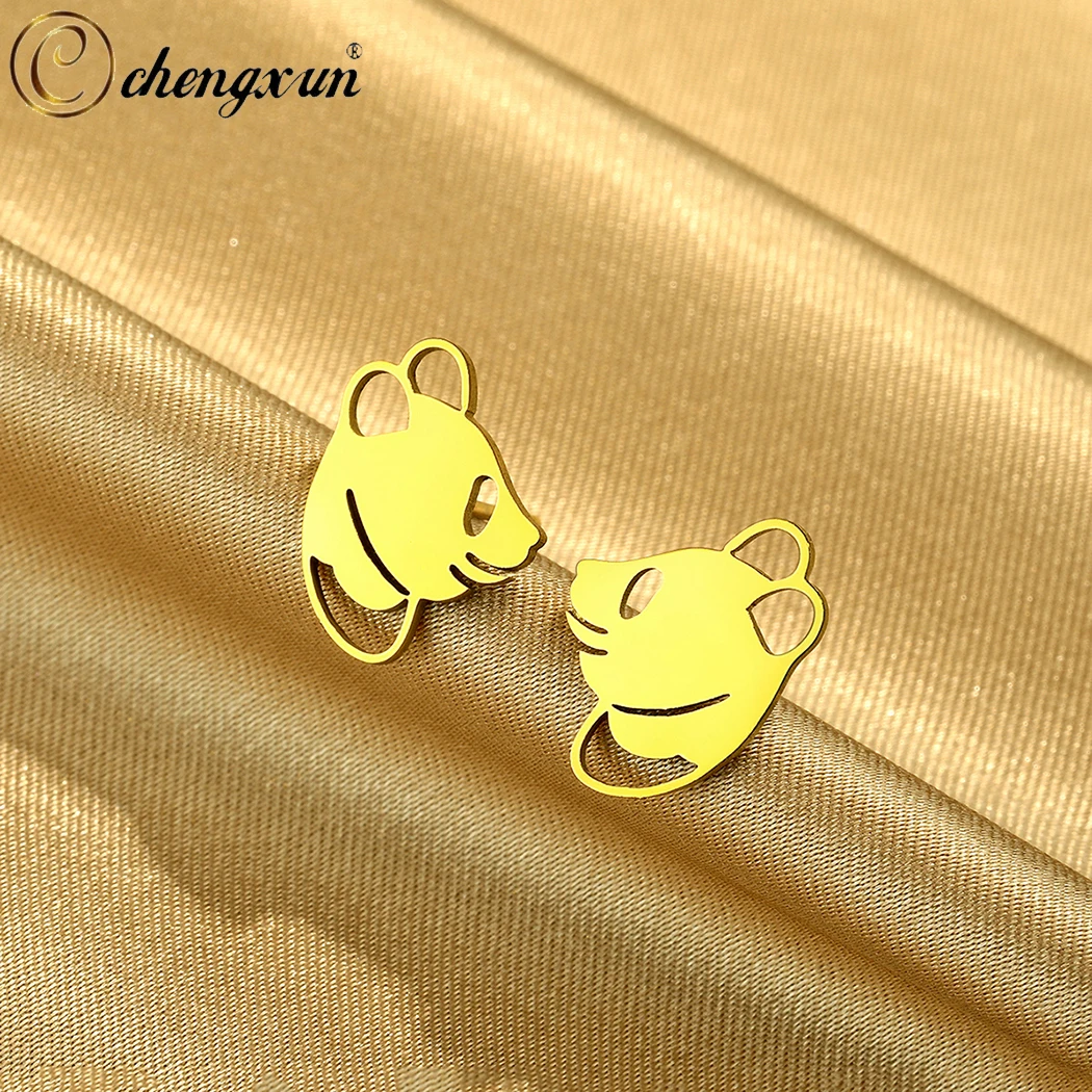 CHENGXUN Panda Earrings Panda Head Studs Animal Earrings for Men and Women Ber Earrings Cute Panda Studs Panda Jewelry