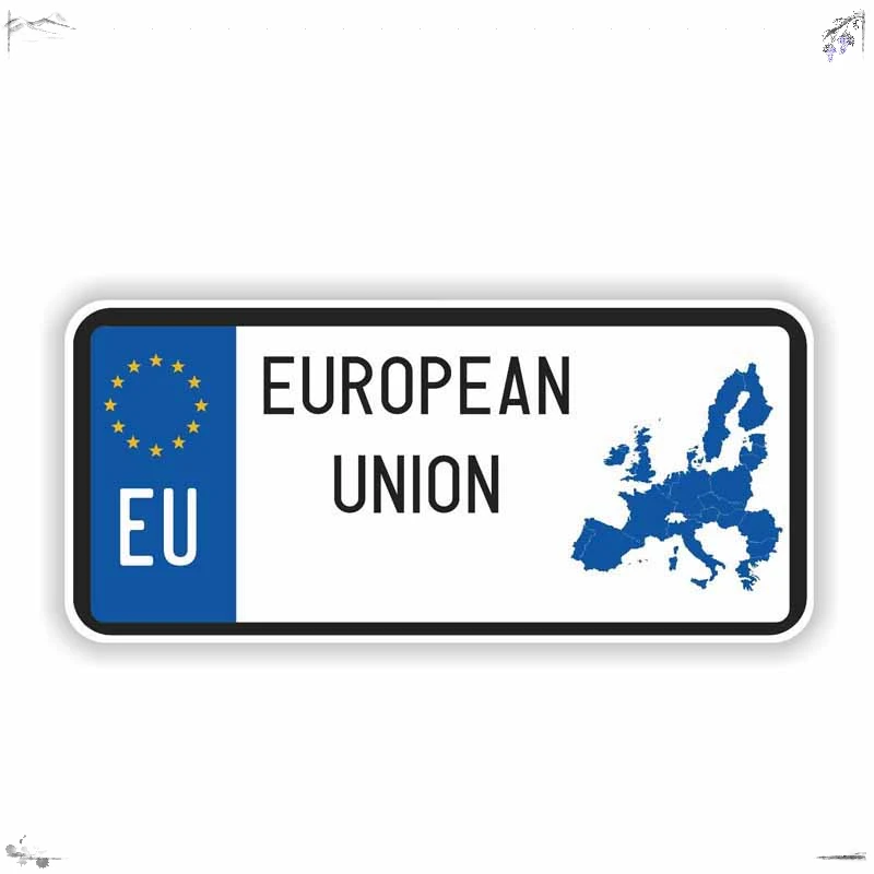 

15cm*7cm Fashion Car Sticker European Union Auto Accessories Decal Cover Scratches for Vw Polo Lada Granta Bmw E46,PVC KK