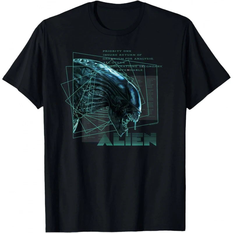 

Xenomorph Priority Sci-Fi Alien Gift T-Shirt Weyland LV-426 Horror movie printed Short Sleeve Graphic clothes All size tops