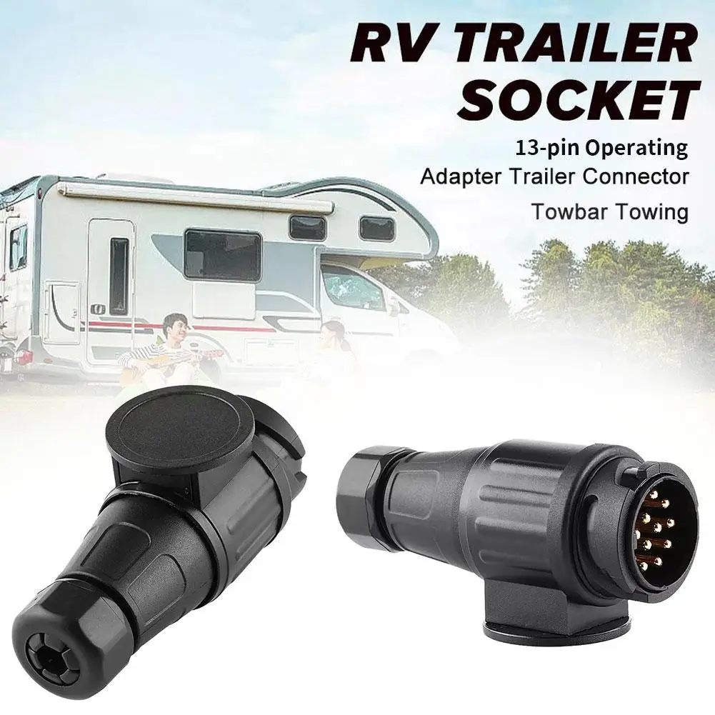 13-pin Trailer Plug Waterproof 12V Trailer European Standard Trailer Plug 13 Pole Electrical Connector For Car Truck RV V1V7