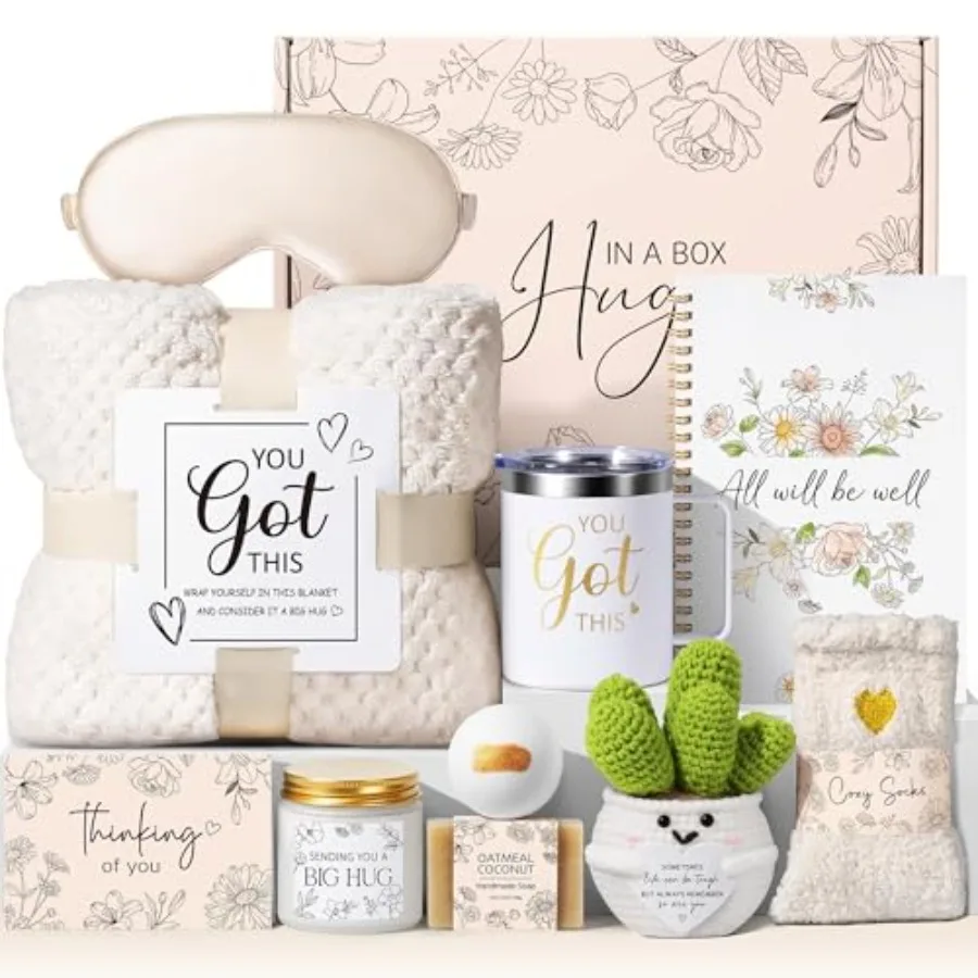 

Get Well Soon Gifts Baskets for Women Self Care Gifts Spa Care Package After Surgery Inspirational Thinking of You Sympathy Gif