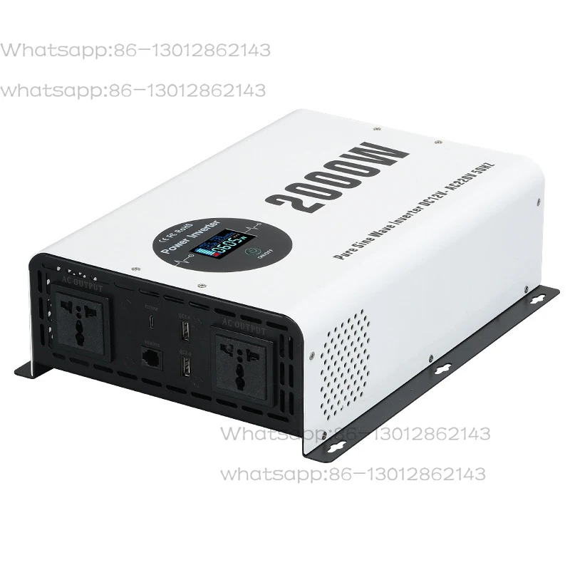 New Products 2000W Power Inverter 12V 24V USB Port With Wireless Remote Control Pure Sine Wave Inverter Used for TV Fan