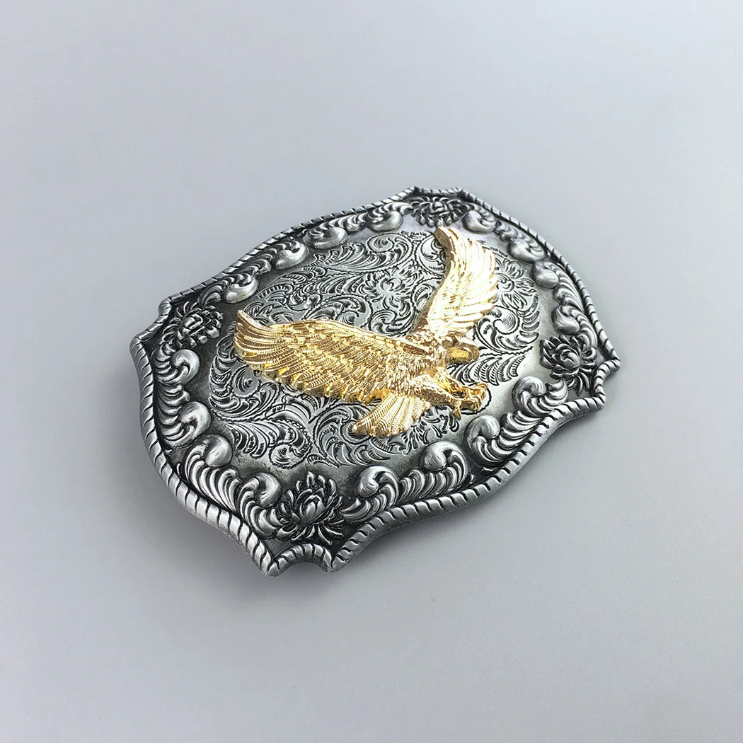 New Western Rodeo Fly Eagle Double Color Belt Buckle also Stock in US BUCKLE-WT128 Free Shipping