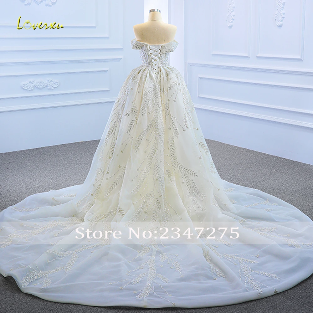 Loverxu Mermaid Vintage Wedding Dresses Sweetheart Off The Shoulder Vestido De Novia Detachable Train Custom Made Bridal Gown