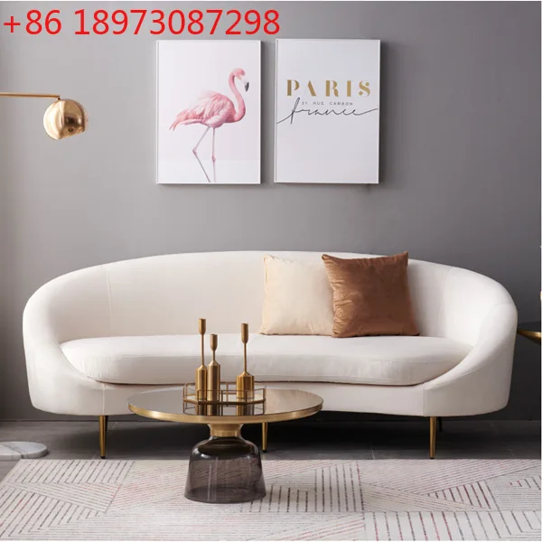 

Скандинавский постмодернистский салон красоты, простой и креативный прием, конференц-зал для гостей, повседневный изогнутый диван из бархатной ткани