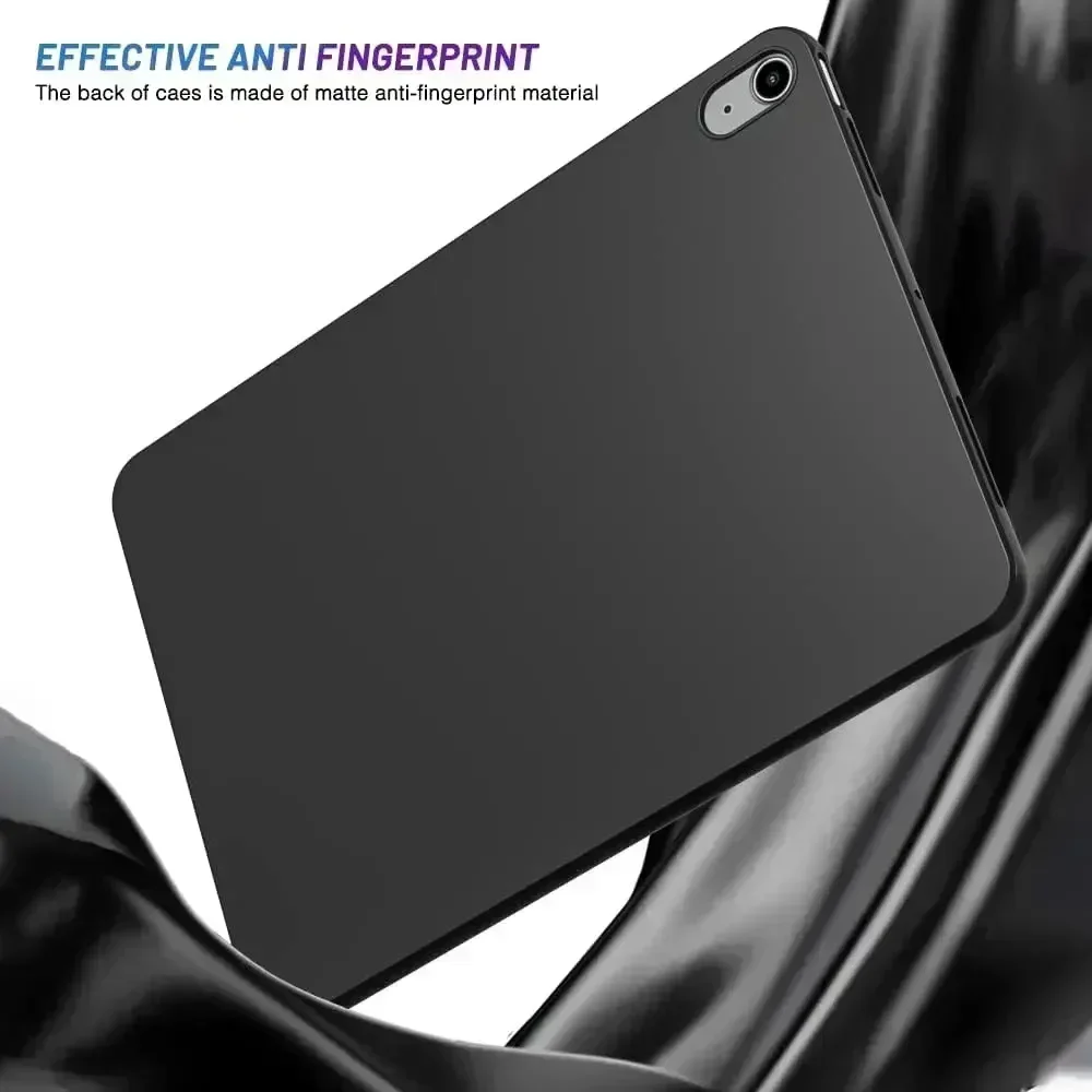 Silicone Tablet Case For iPad Air 5 4 mini 2 3 4 ipad 5 6 7 8 9 10 Gen Pro 11'' 12.9'' Flexible Soft TPU Black Shell Back Cover