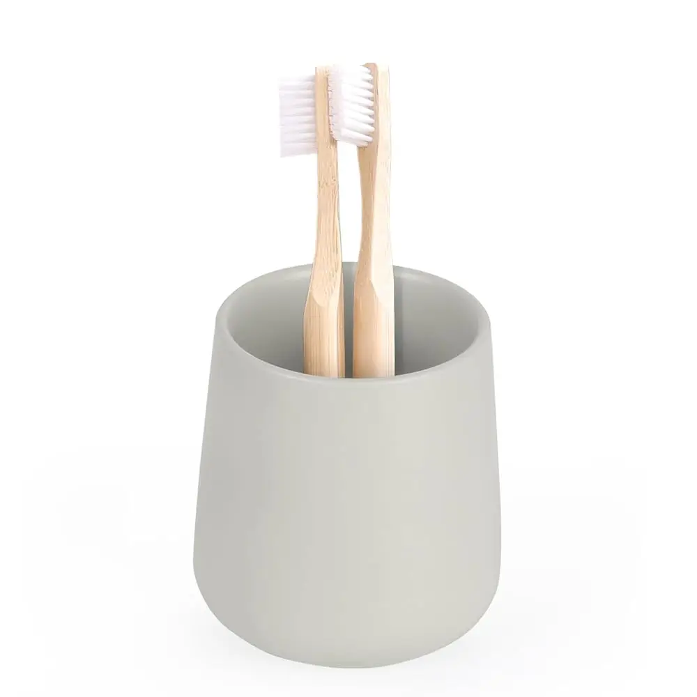 

12 oz Ceramic Toothbrush Holder, Toothpaste Holder and Cup for Bathroom Vanity and Countertop, Organizer for Cosmetic,