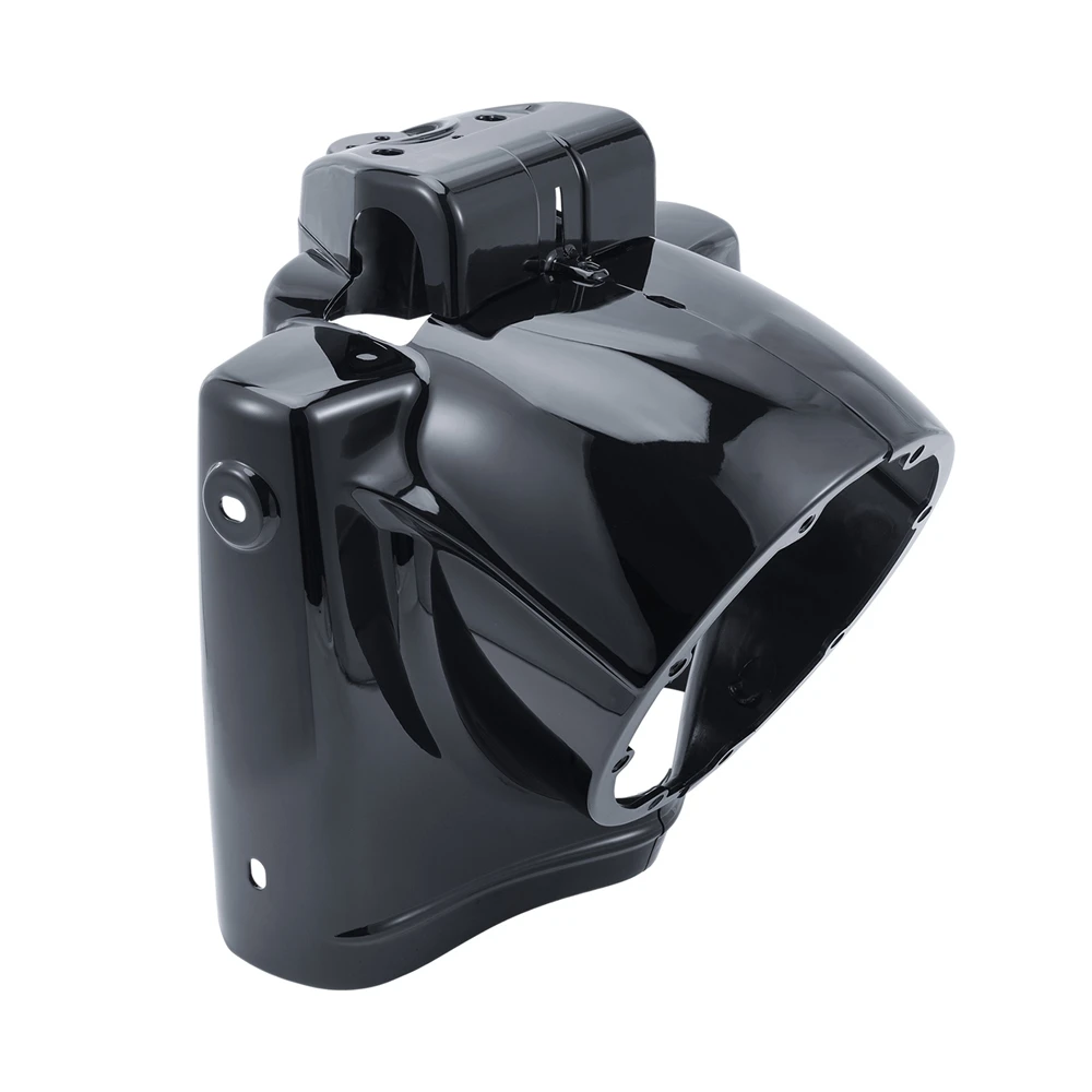 غطاء المصباح الأمامي المستدير باللون الأسود مقاس 7 بوصات لدراجة Harley Touring Road King FLHR 2014-2023