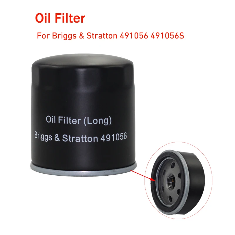 Filtro De aceite para Briggs & Stratton 491056 491056S 4153, limpiador De aceite, filtro De combustible para motocicleta, Filtro De Combustible