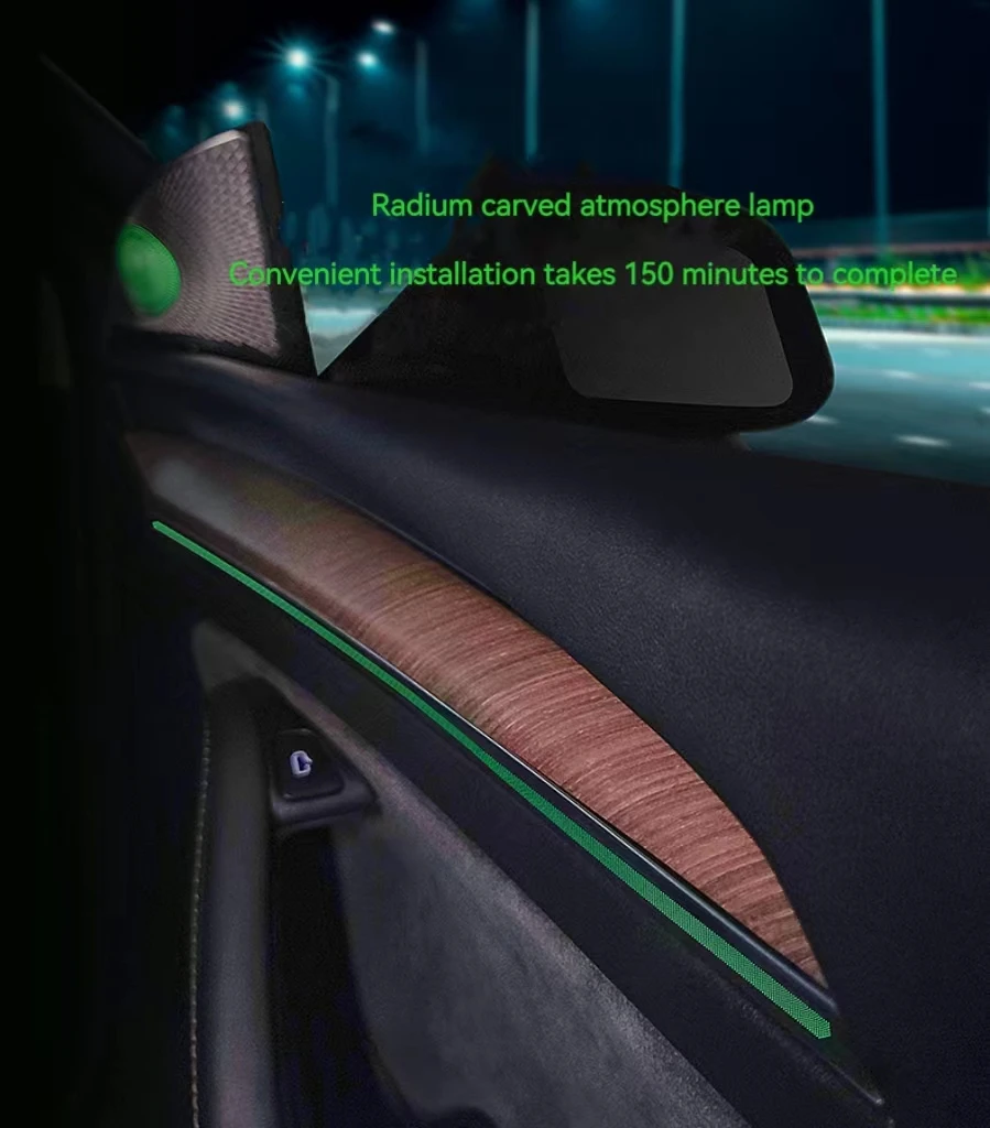 Auto 128 Colors For  Model 3 Model Y Touch Car Dashboard Panel LED Luminous Strip Ambient Lamp Decorative