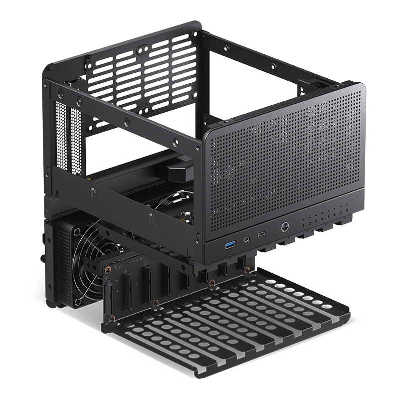 Imagem -04 - Mini Nas Case com Placa de Aço Itx Mini Alumínio Suporte 130 mm Cpu Cooler Dois Ventiladores São Padrão 100x25 mm Jonsbo-n3