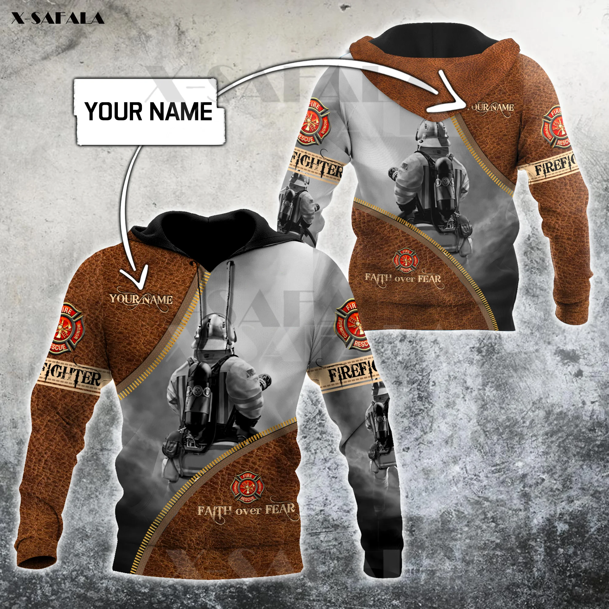 Silent Warrior Firefighter 3D Printed Zipper Hoodie Men Pullover Sweatshirt Hooded Jersey Tracksuits Outwear Coat Casual