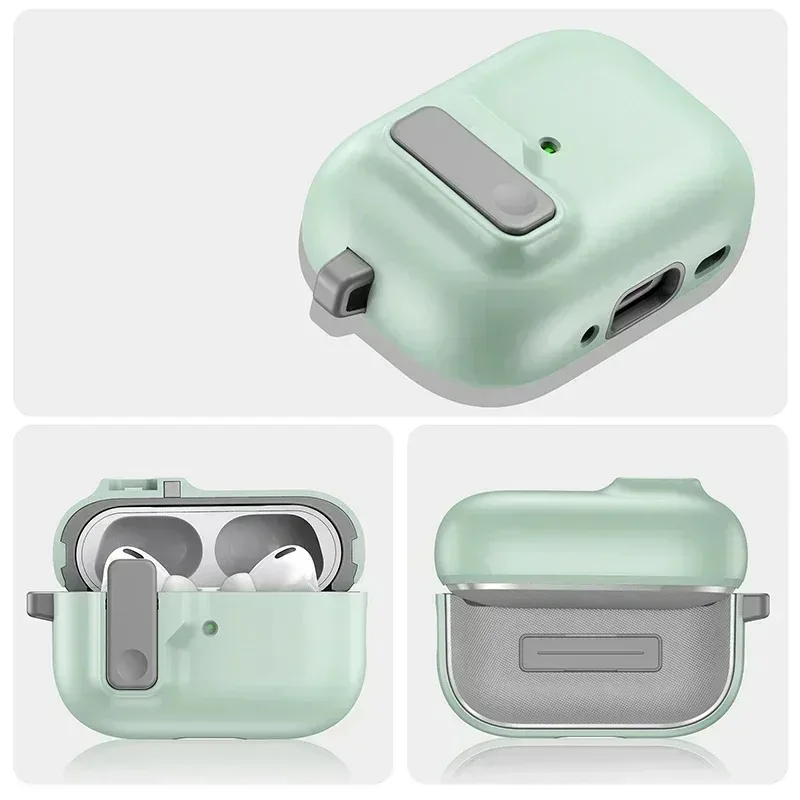 Automatic Switch Secure Lock Case Compatible For AirPods Pro 2nd 1st Generation Protective Cover with For Apple Air Pods3 2 Case