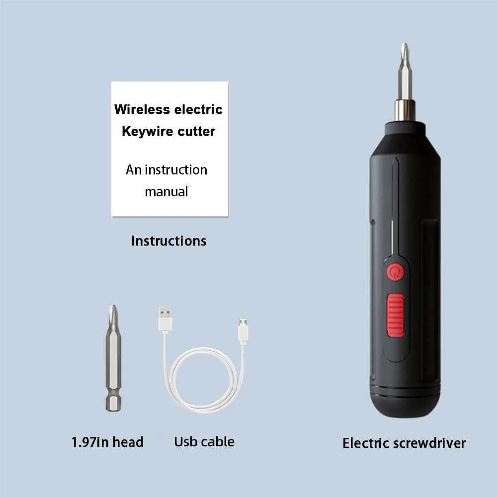 Portable Rechargeable Electric Screwdriver USB Charging M3 Screwdriver With LED Light Household Appliance Repair Tool