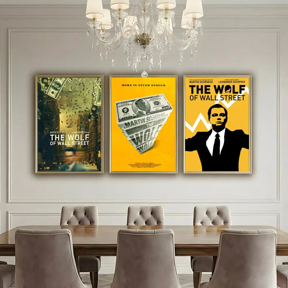 Movie The W-Wolf of Wall Street Poster HD Waterproof High-Toughness Self-Adhesive Wall Decor Universal