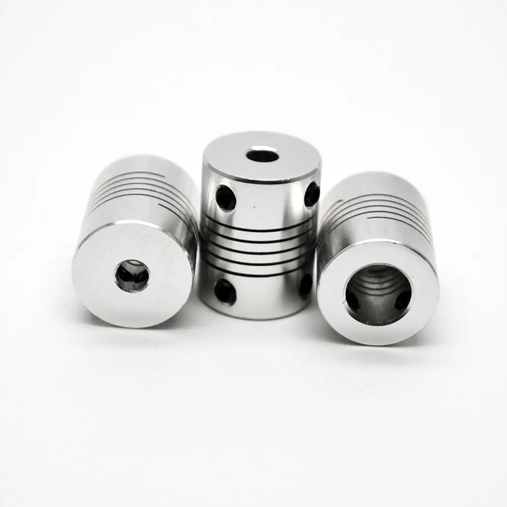 1pcs  3D Printers Parts Aluminium CNC Motor Jaw Shaft Coupler 5mm To 8mm Flexible Coupling OD19 L25mm