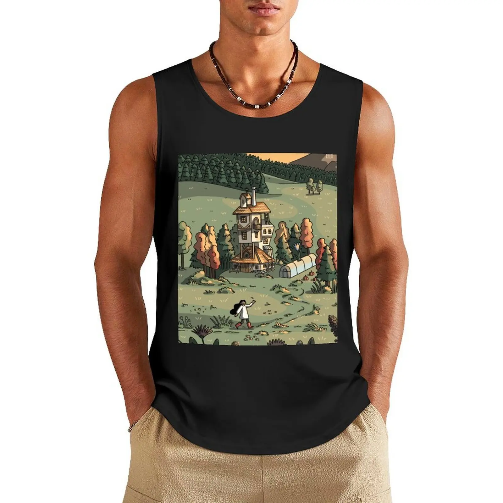 

Return to the Burrow Tank Top gym T-shirt man Men sleeveless tee Man gym clothes
