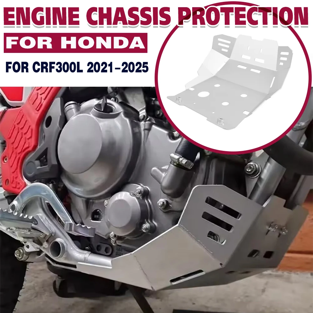 motorcycle-under-engine-protection-guard-cover-bash-guards-sump-plate-skid-plate-for-honda-crf300l-crf300-l-crf-300-l-2021-2025