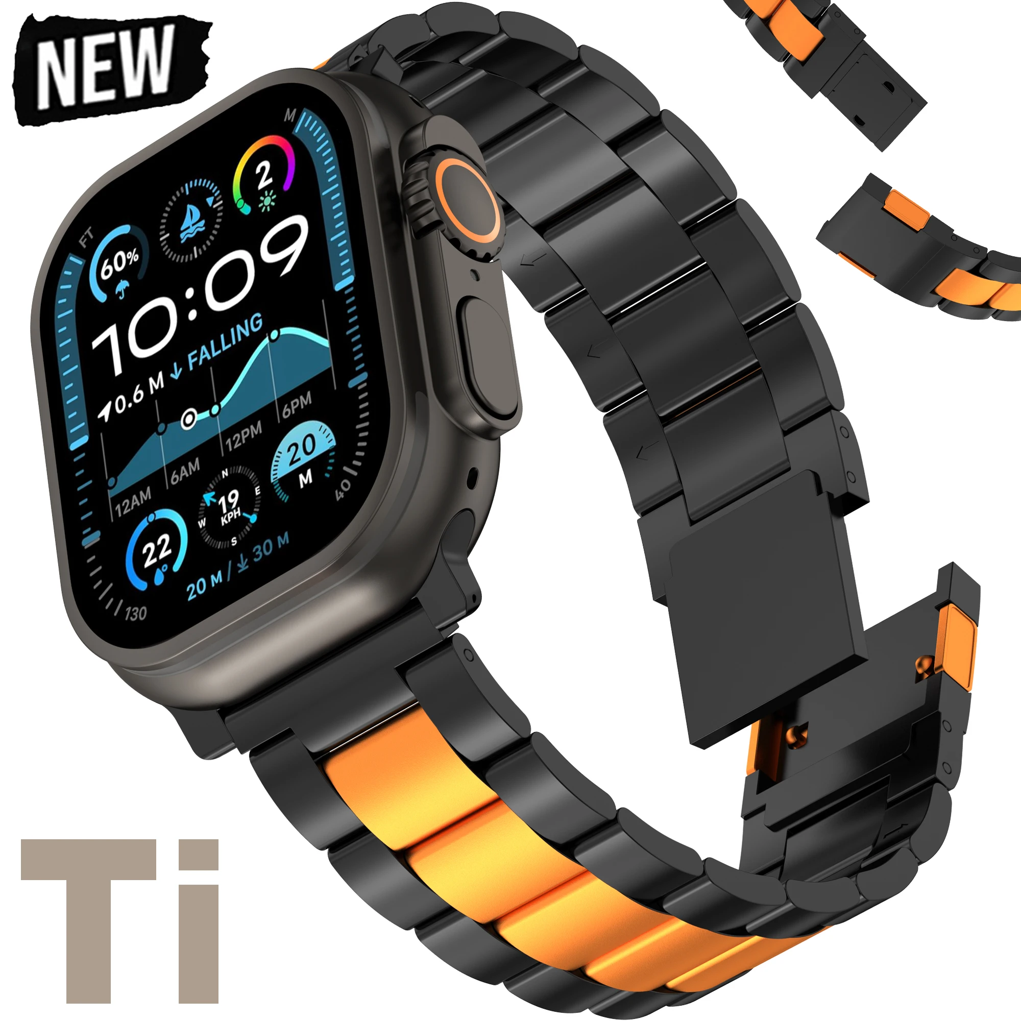 

Luxury Titanium Strap for Apple Watch Ultra Series 11 10 9 8 7 5 6 Se 3 Magnetic Band Bracelet for Iwatch Ultra 3 49mm 45mm 44mm