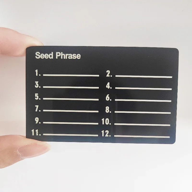 

Seed Phrase Metal Seed Phrase Metal Nameplates24-digit Password or Customized Content Metal Material Seed Phrase