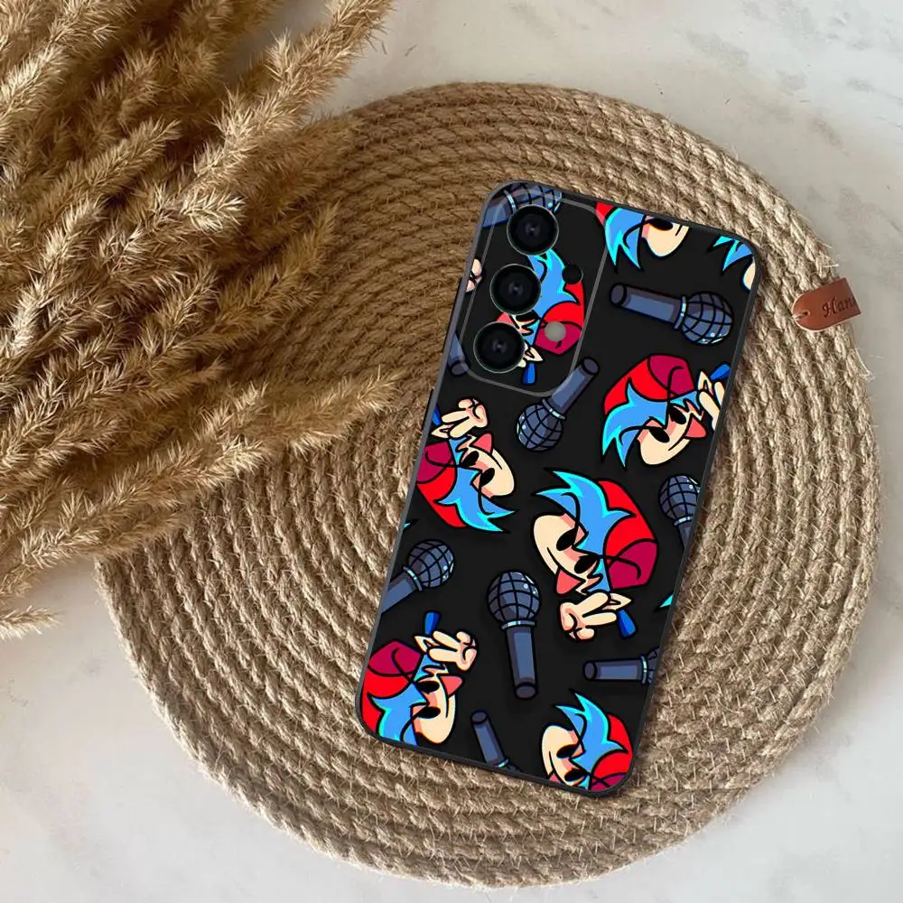 حافظة هاتف Game F-Friday Night Funkin لهاتف سامسونج S25، S24، S21، S22، S23، S30، Ultra، S20، Plus، Fe، Lite، Note، 10,9,5G غطاء أسود