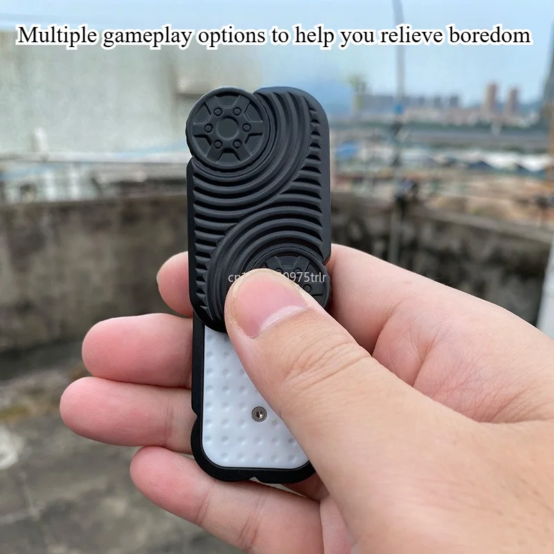 Rueda EDC Push Slider Tarjeta de póker Metal dedo Gyro escritorio Fidget juguetes TDAH alivio de la ansiedad juegos de descompresión para adultos regalos