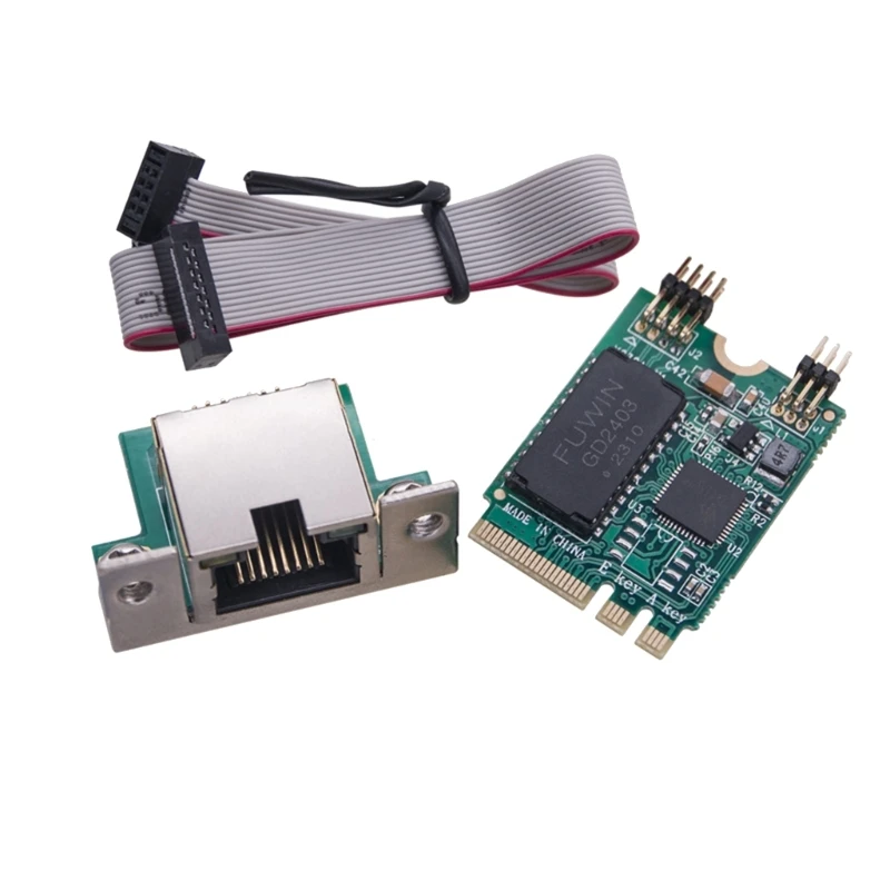 

M.2 A+E 2.5G Ethernet Adapter 2.5G/1G/100M Gigabit M.2 Networking Card 8125B RTL8125B Control Fast