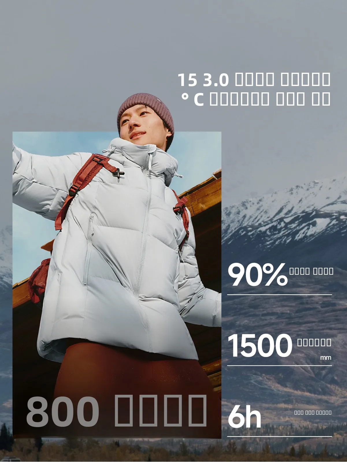 

Мужская утепленная пуховая куртка Banana Le: ветрозащитная, водонепроницаемая, зимняя, моющаяся, теплая, с капюшоном