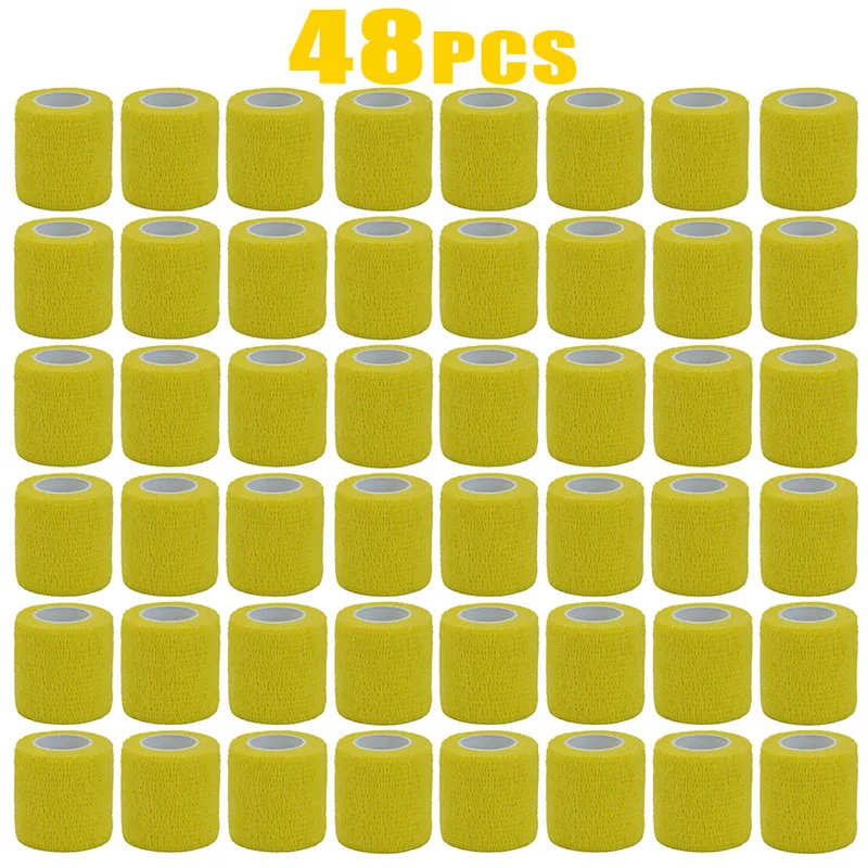 

1/12/24/48 шт. Спортивный эластичный бандаж для татуировок из нетканого материала, водонепроницаемый, самоклеящийся, для защиты пальцев, аксессуары для тату