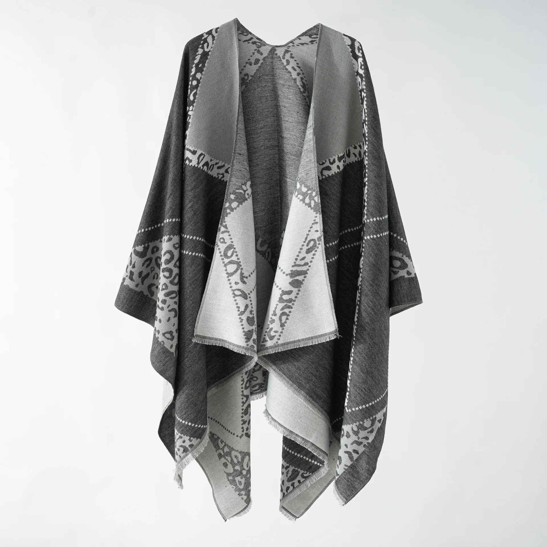 

A shawl shawl shawl shawl imitation cashmere travel with thickened split poncho
