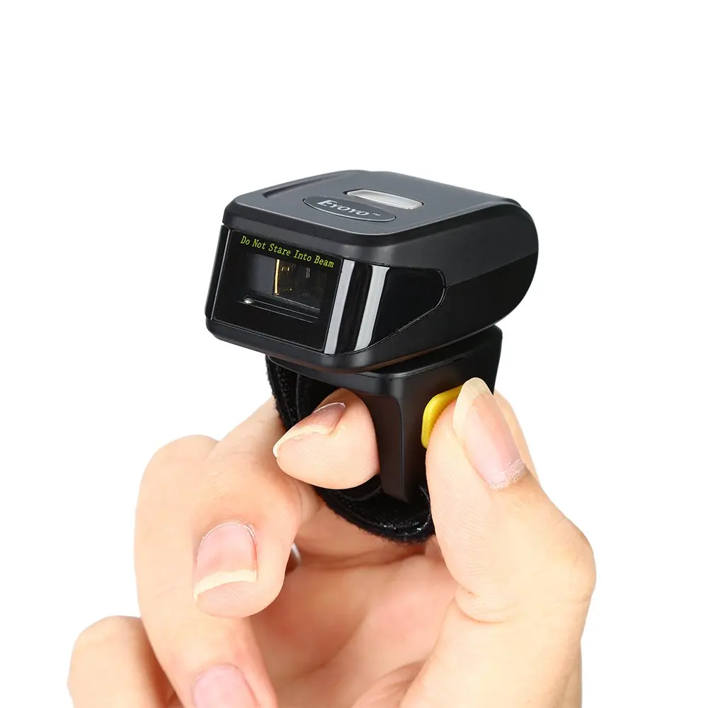 

Eyoyo EY-R30 Mini Wearable Scanner 1D / 2D Barcode Reader Bluetooth & 2.4G Dongle & USB Cable Connection For Windows Android iOS