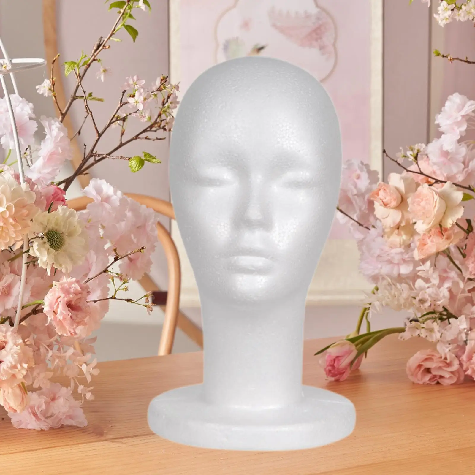 Foam Mannequin Head Stand Hairpieces Display Holder Smooth Professional ,Hat Display Stand Head Stand for Home Decor Shop