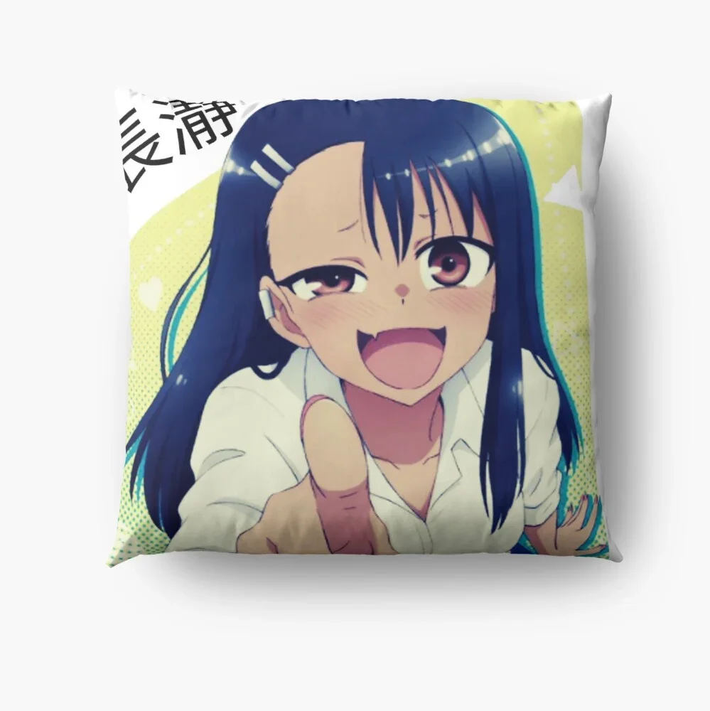 Ijiranaide Nagatoro San Anime Pattern Pillow Case Fashion Cushion Car Sofa Home Office Decor Home Decor