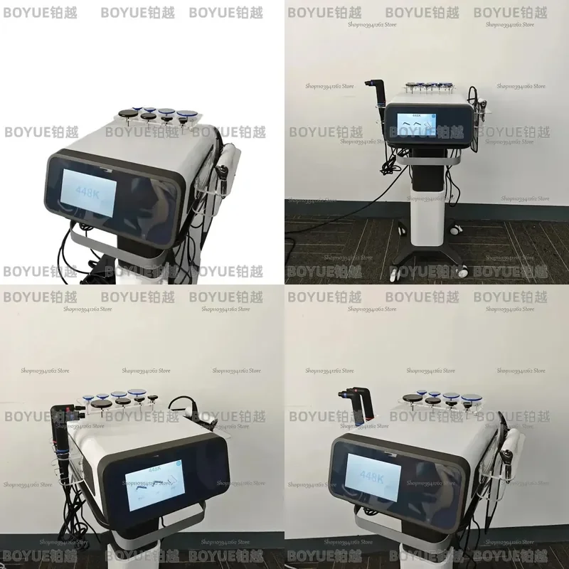 Portable 448kHz Tecar Therapy Machine RET CET Diathermy Device for Pain Relief Skin Tightening Deep Tissue Recovery Home Use