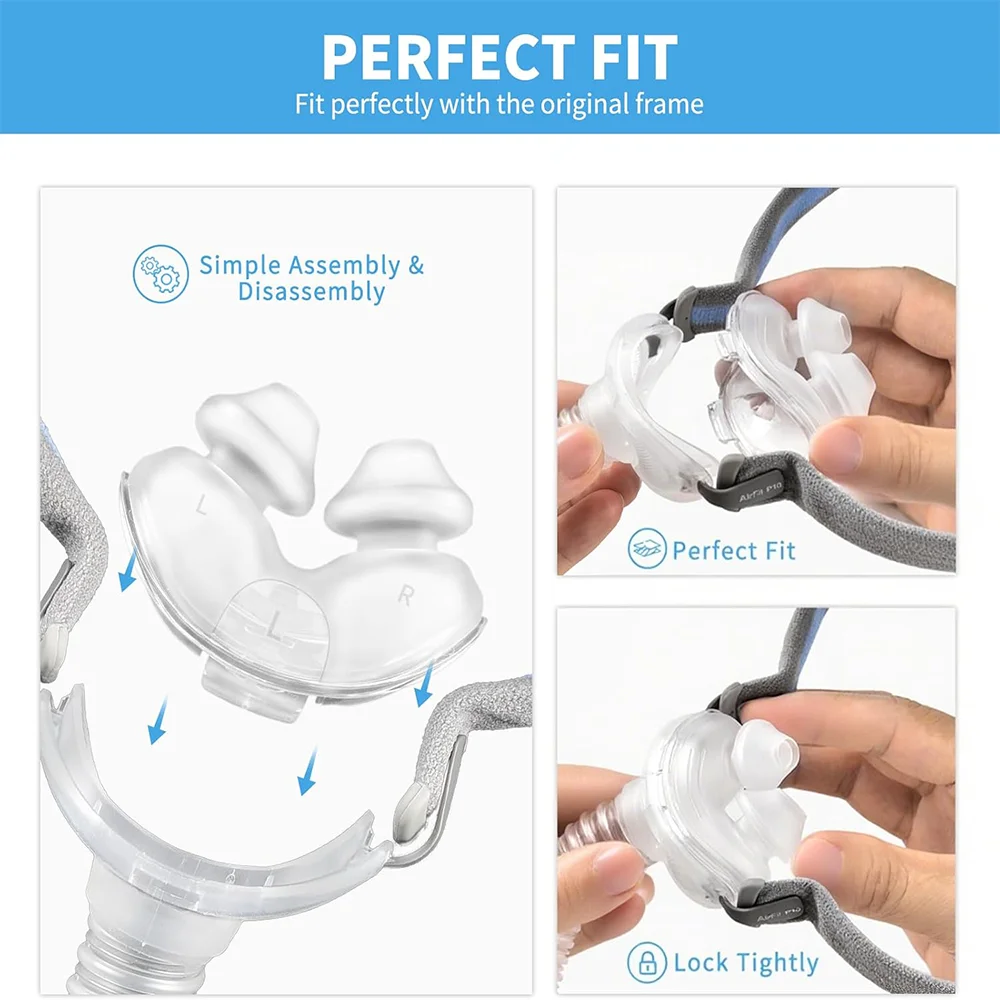 P10 Nasal Pillow Is Suitable for Resmed Airfit P10 Nasal Pillow Replacement Pad Silicone Soft Cushion Cpap Mask - view 5