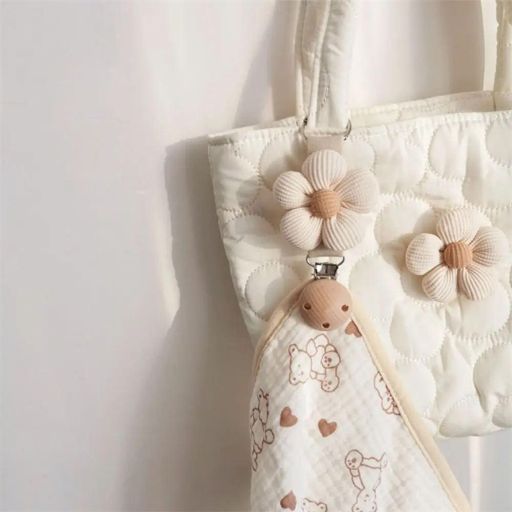 

Anti-lost Cotton Flower Hat Clip Portable Hat Storage Wood Clip Travel Hat Holder Organizer Gadget Hanging on Bag Beach