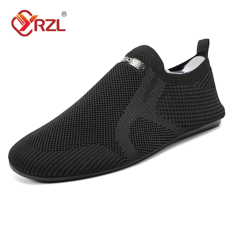 

YRZL Men Mesh Loafers Driving Moccasins High Quality Flats Walking Shoes Breathable Non Slip Casual Loafers Summer Mens Shoes