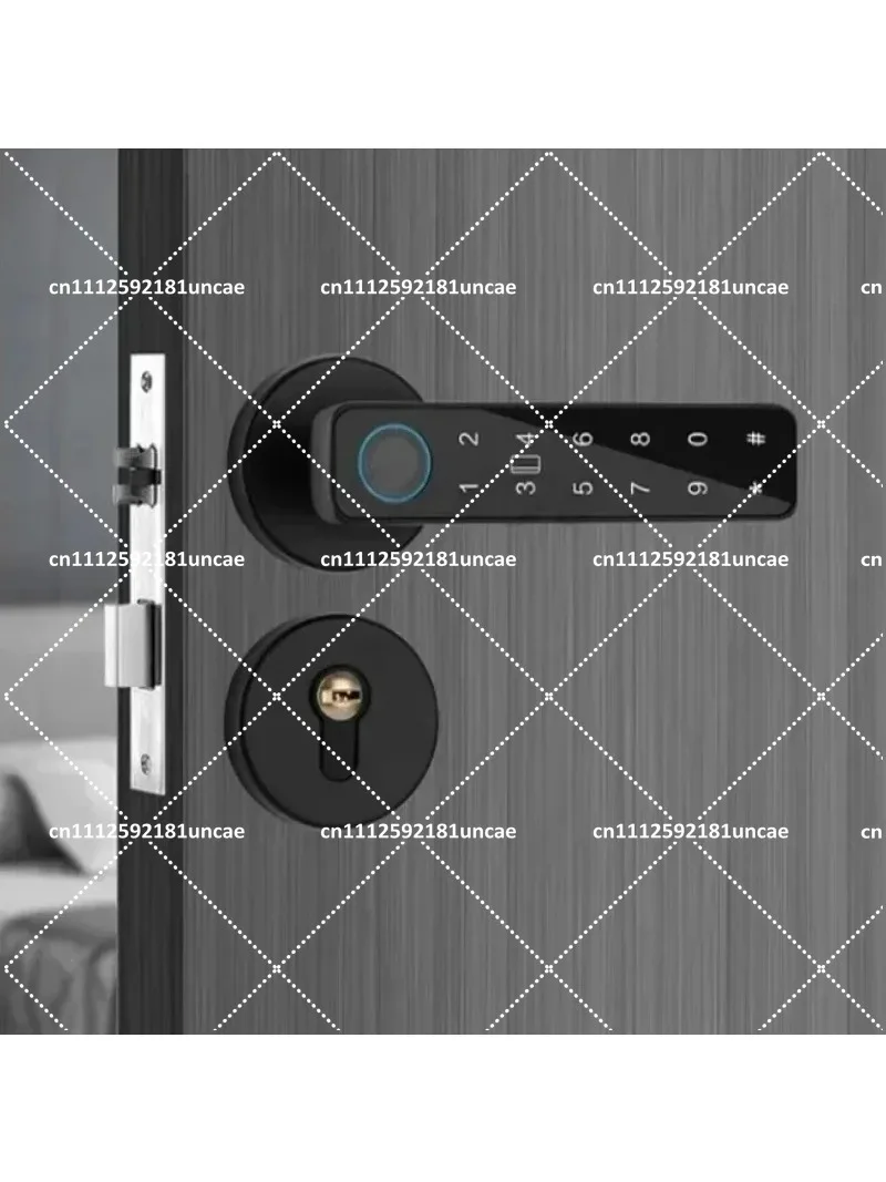 アルミ合金スマートドアロック-ワンタッチ式-モダンインテリア-指紋認証ロック-オフィスパスワードロック