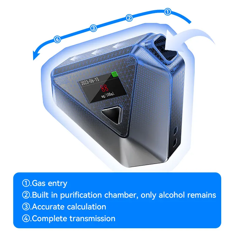 MRB2 Hot Selling Portable Handheld Digital Alcohol Detector Meter Checker Breath Tester Alcoholtester Breathalyzer