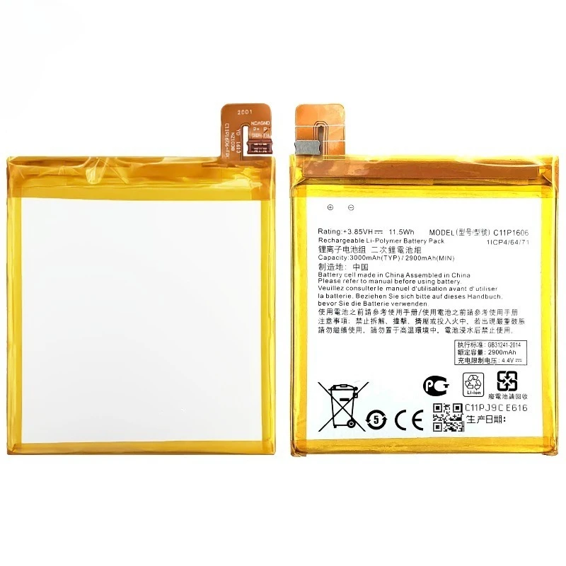 0 Cycle C11P1606 Battery for ASUS ZenFone 3 Laser ZC551KL Phone Replacement Lithium Polymer Grade A Cell Bateria with Tools
