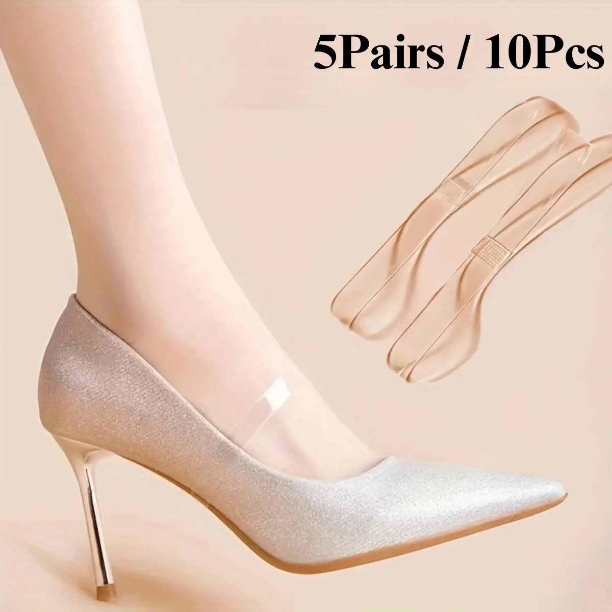 Transparente Unsichtbare Schnürsenkel-Verschlüsse für Damen-Absatzschuhe Rutschfeste Riemen Verhindern Absatzrutschen Schnürsenkel ohne Binden für Absatzschuhe