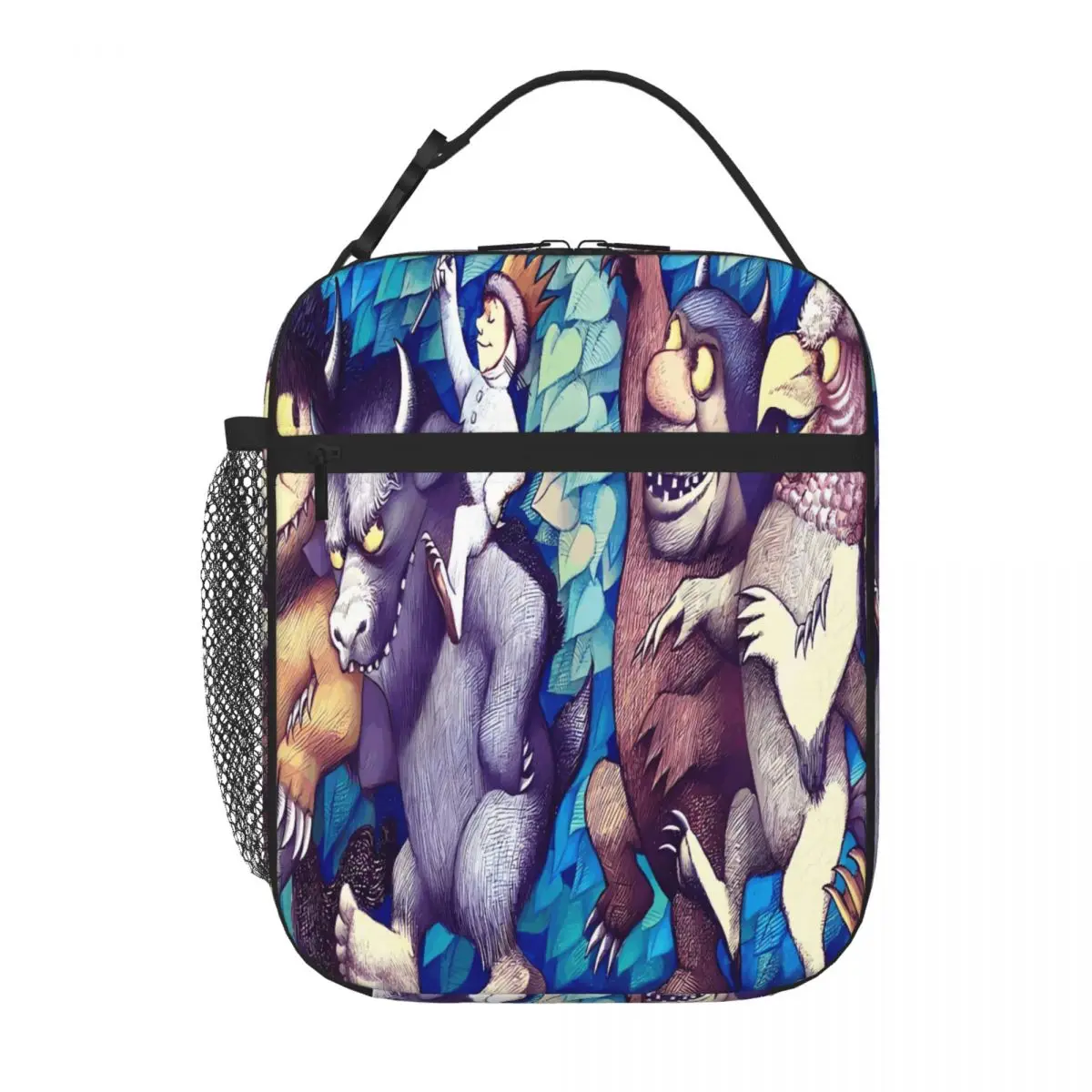 Bestselling Where The Wild Things Are Rumpus Striped Picnic Lunch Bag Train Ride Insulated Lunch Pouch
