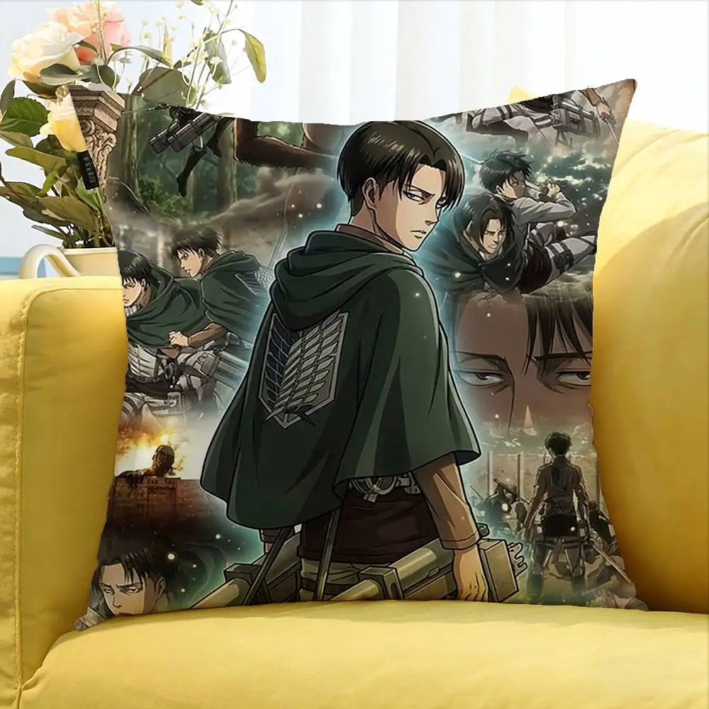 Attack on Titan Levi Ackerman Various Sizes Square Pillow Case For Car Home Bedchamber Decor
