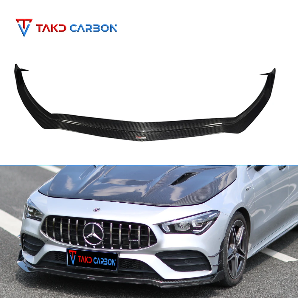 

CLA35 TAKD Carbon Design Dry Carbon Fiber 3K Twill Front Bumper Lip For Mercedes-BENZs AMG CLA35 2020-2023