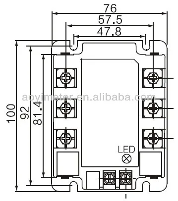 Solid State Reversing Relay AC Solid State Relay Active SCR-90LA 90A