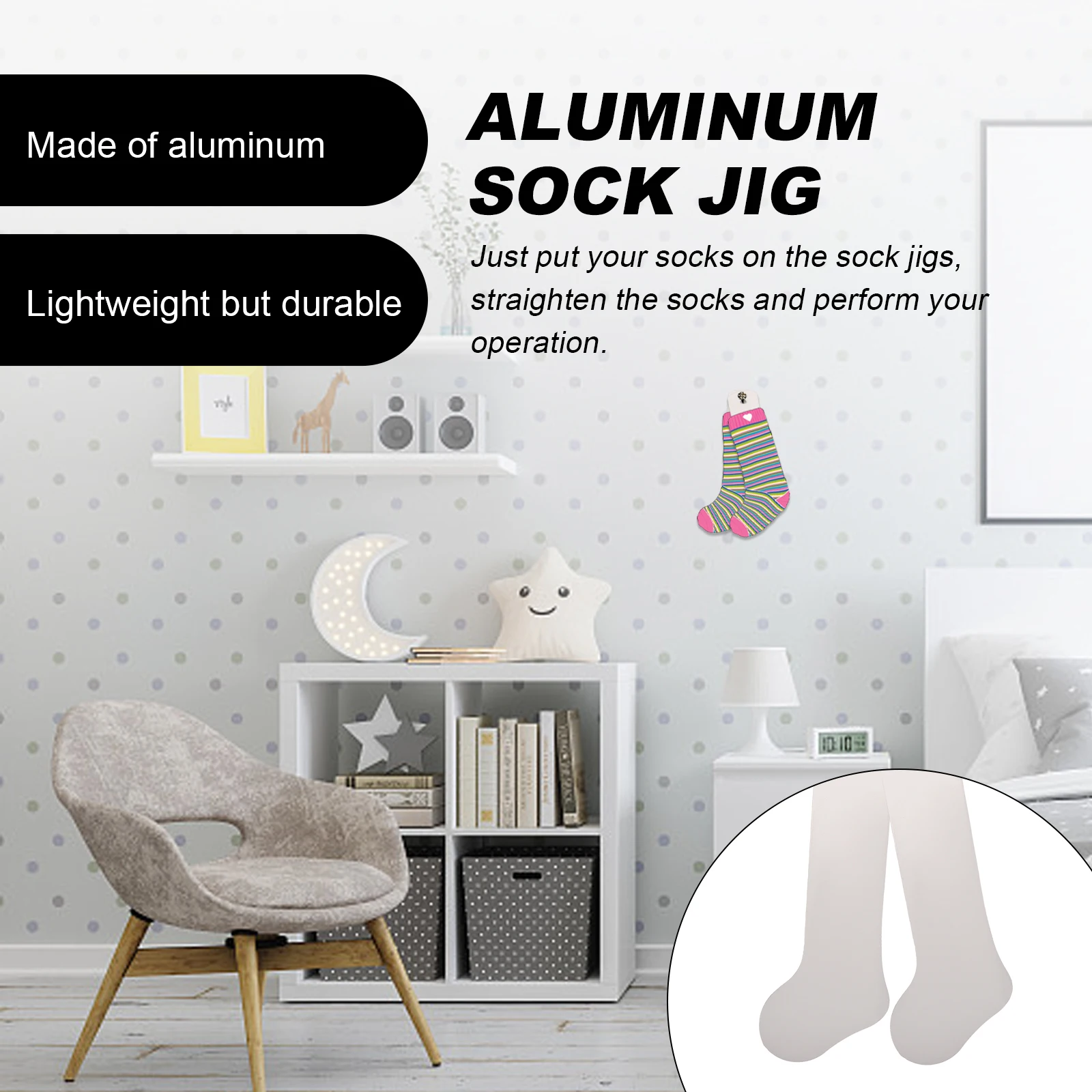 

2pcs Aluminum Fixing Board Lightweight Metal Jig for Heat Press Sublimation Stretch Tool Round Hole Easy Storage Sock Making